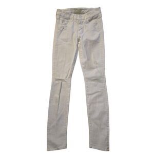 Mother Jeans Women's Size 24 White Stayin' Rowdy Stretchy Old Money Luxury